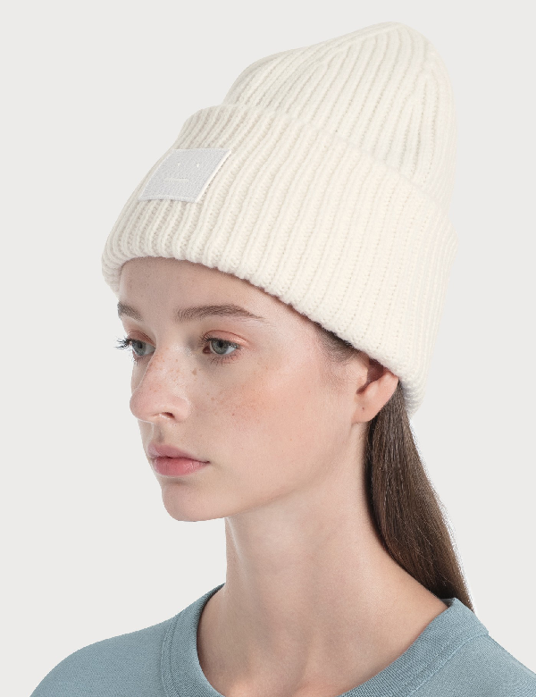 Acne Studios Pansy N Face Beanie In Optic White ModeSens