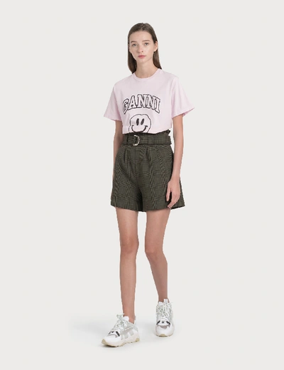 Shop Ganni Suiting Shorts In Grey