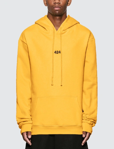 Shop 424 Logo Hoodie In Yellow