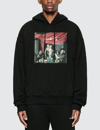 Shop Off-white Caravaggio Painting Over Hoodie In Black