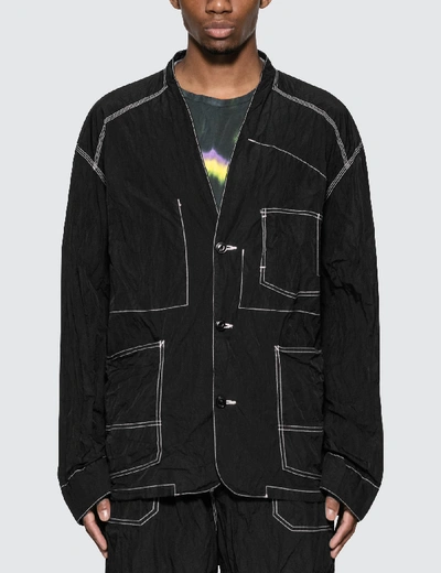 Shop Sasquatchfabrix Nylon Wa-neck Jacket In Black