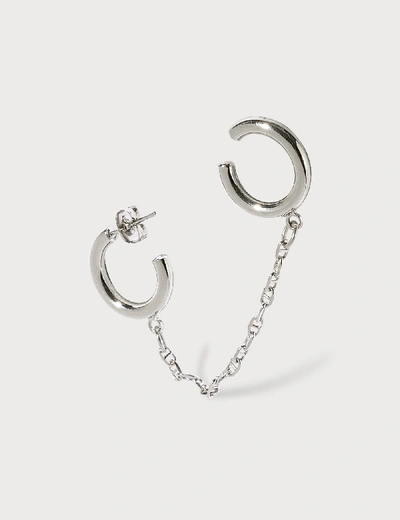Shop Justine Clenquet Willow Earcuff In Silver