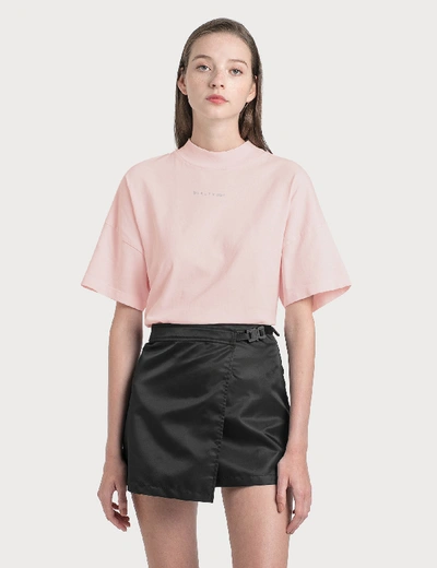 Shop Alyx Mockneck "a" Sphere T-shirt In Pink