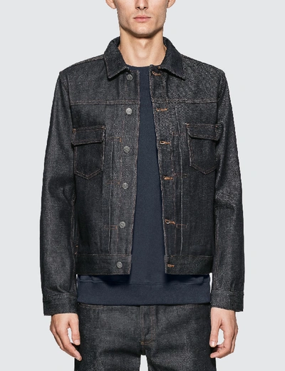 Shop Apc Veste Jeans Denim Jacket In Blue