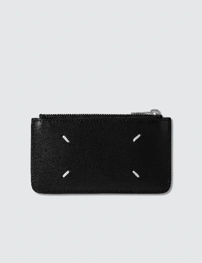 Shop Maison Margiela Grain Leather Cardholder In Black
