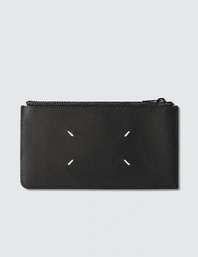 Shop Maison Margiela Smooth Leather Cardholder In Black