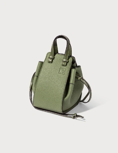 Shop Loewe Hammock Drawstring Mini Bag In Green