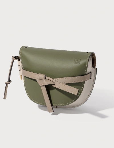 Shop Loewe Small Gate Bag In Green