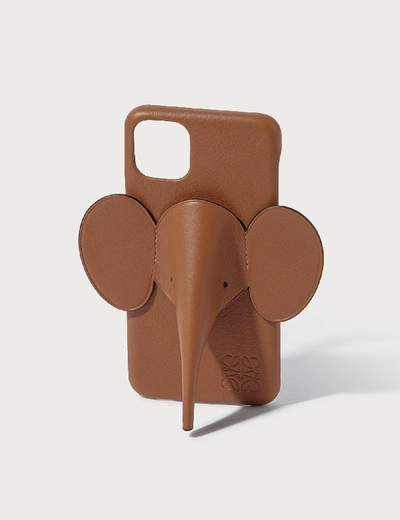 Shop Loewe Elephant Iphone Cover 11 Pro Max In Brown
