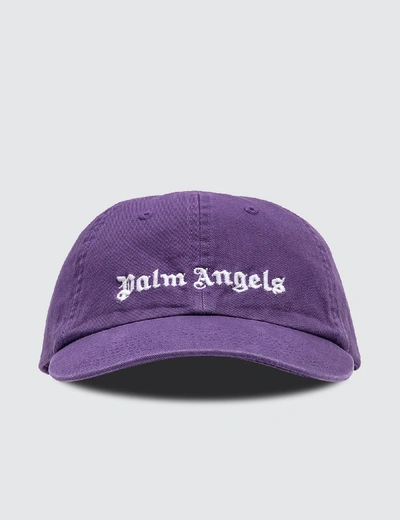 Shop Palm Angels Classic Logo Cap In Purple