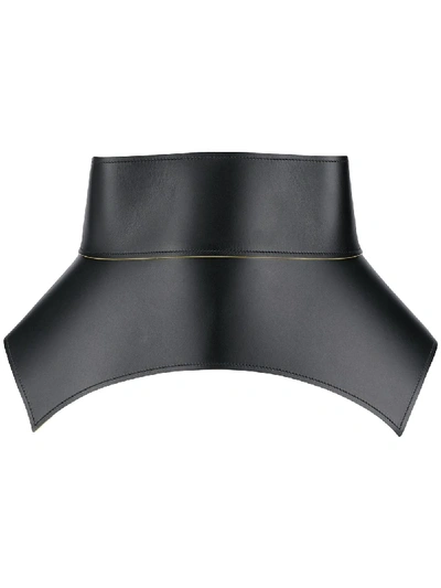 Shop Loewe Tie-fastening Contrast-trim Belt In Black
