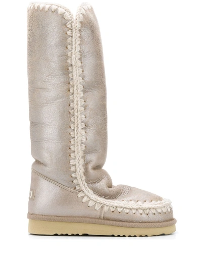 Shop Mou Eskimo Tall Boots In Grey