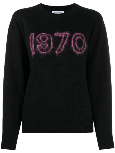 Shop Bella Freud 1970 Knitted Jumper In Black