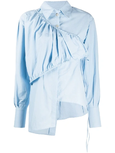 Shop Andersson Bell Daphne Wrapping Blouse In Blue