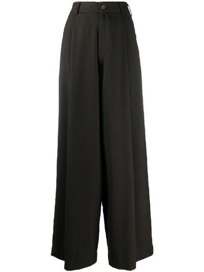 Shop Société Anonyme Wide Leg Tailored Trousers In Brown