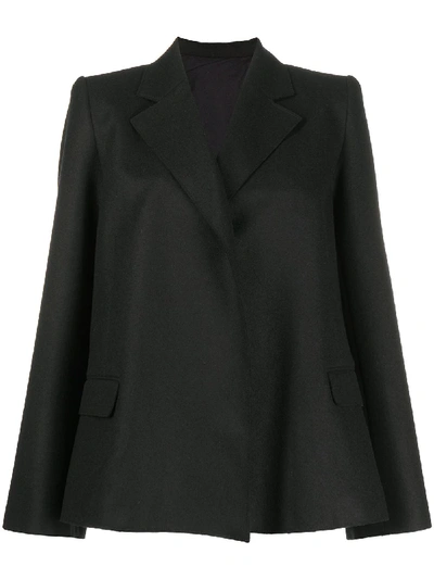 Shop Totême Swing Wool Suit Jacket In Black