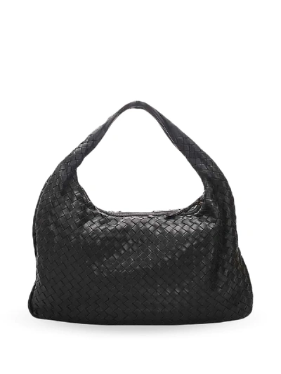 Pre-owned Bottega Veneta Intrecciato Shoulder Bag In Black
