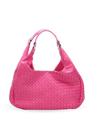 Pre-owned Bottega Veneta Intrecciato Shoulder Bag In Pink
