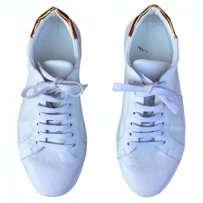 Pre-owned Jil Sander White Leather Trainers