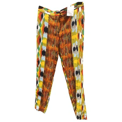 Pre-owned Celine Straight Trousers In Multicolour