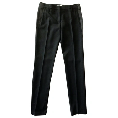 Pre-owned Prada Wool Large Pants In Black