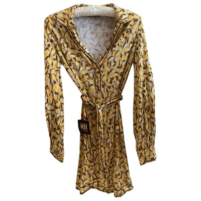 Pre-owned Missoni Silk Mid-length Dress In Yellow