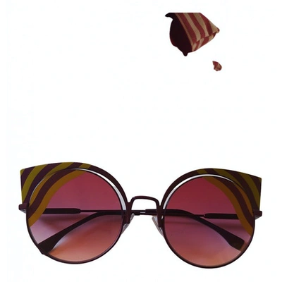 Pre-owned Fendi Pink Metal Sunglasses