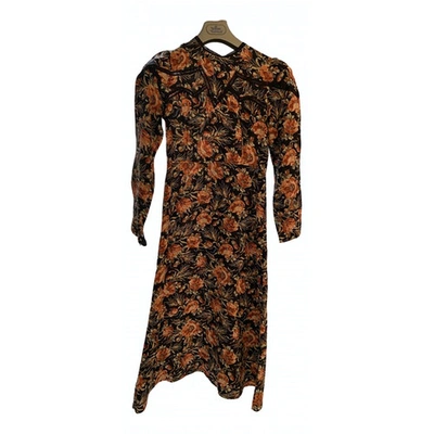 Pre-owned Sandro Fall Winter 2019 Brown Silk Dress
