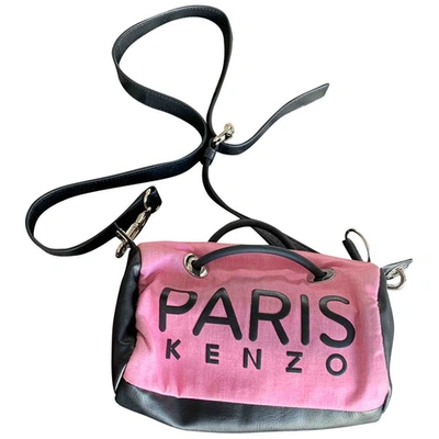 Pre-owned Kenzo Pink Linen Handbag