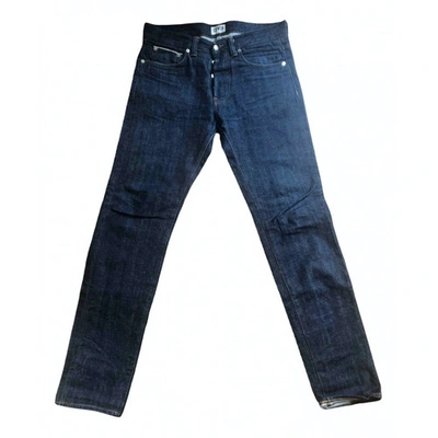 Pre-owned Edwin Blue Cotton Jeans