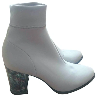 Pre-owned Rodebjer Ecru Ankle Boots