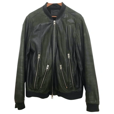Pre-owned Allsaints Anthracite Leather Jacket