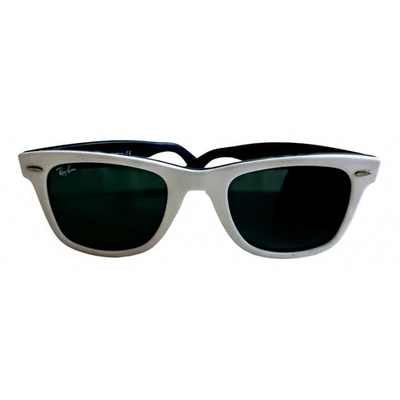 Pre-owned Ray Ban Original Wayfarer White Sunglasses