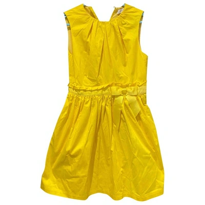 Pre-owned Ted Baker Yellow Cotton Dress