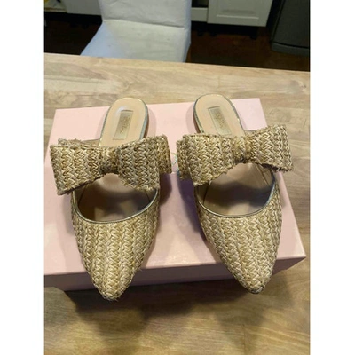 Pre-owned Polly Plume Beige Leather Sandals