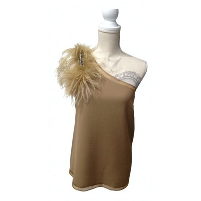 Pre-owned Ermanno Scervino Camel Wool  Top