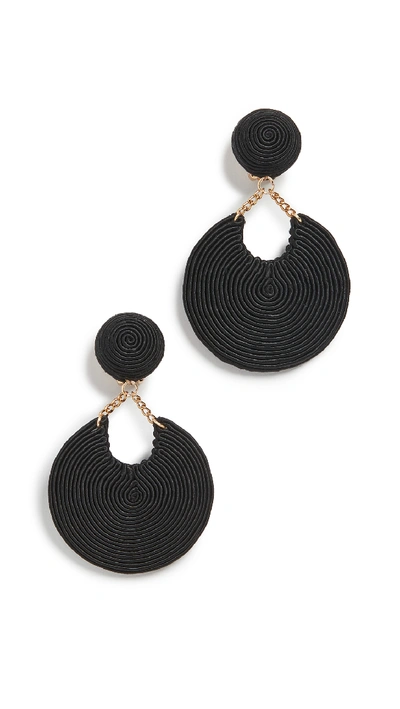 Shop Rebecca De Ravenel La Parisienne Earrings In Black