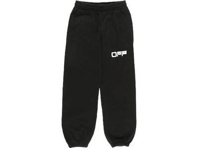 Pre-owned Off-white Airport Tape Short Sweatpants Black/beige