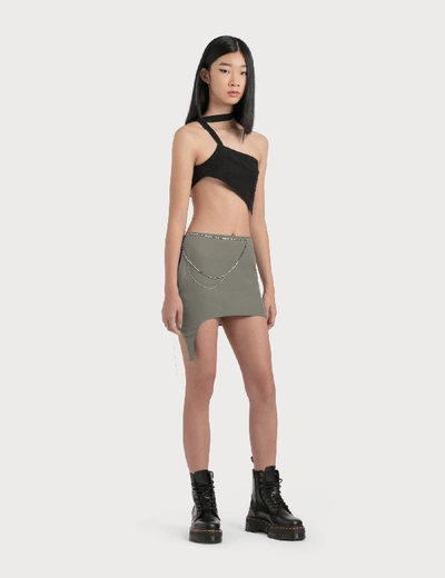 Shop Hyein Seo Slip Skirt In Grey