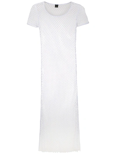 Shop Amir Slama Slits Midi Beach Dress In White
