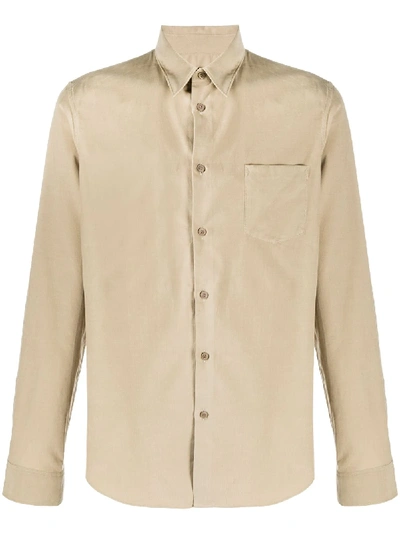 Shop Kenzo Pocketed Shirt In Neutrals