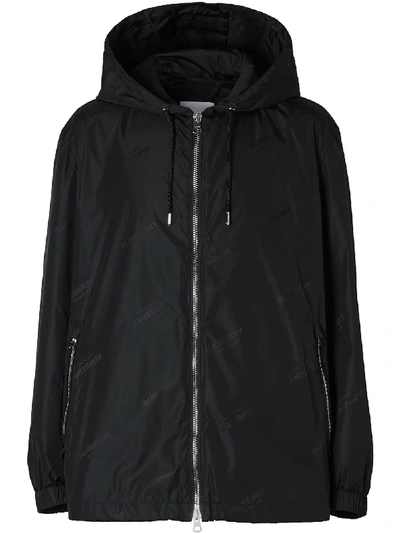 Shop Burberry Logo-jacquard Lightweight Jacket In Black