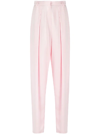 Shop Magda Butrym Pleated Waist Trousers In Pink