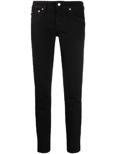 Shop Givenchy Halbhohe Skinny-jeans In Black