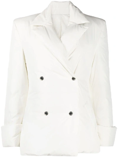 Shop Khrisjoy Quilted Down Jacket In White