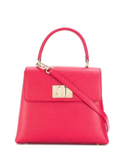 Shop Furla Twist-lock Tote Bag In Pink