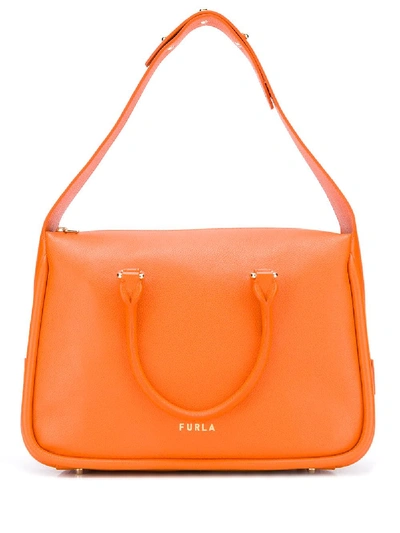 Shop Furla Triple Handle Tote Bag In Orange