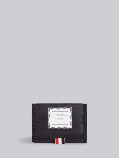 Shop Thom Browne Black Ripstop Velcro Wallet