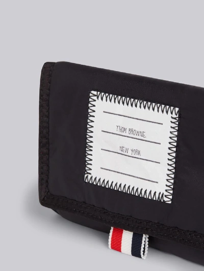 Shop Thom Browne Black Ripstop Velcro Wallet