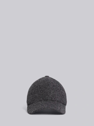 Shop Thom Browne Medium Grey Shetland Wool Baseball Cap